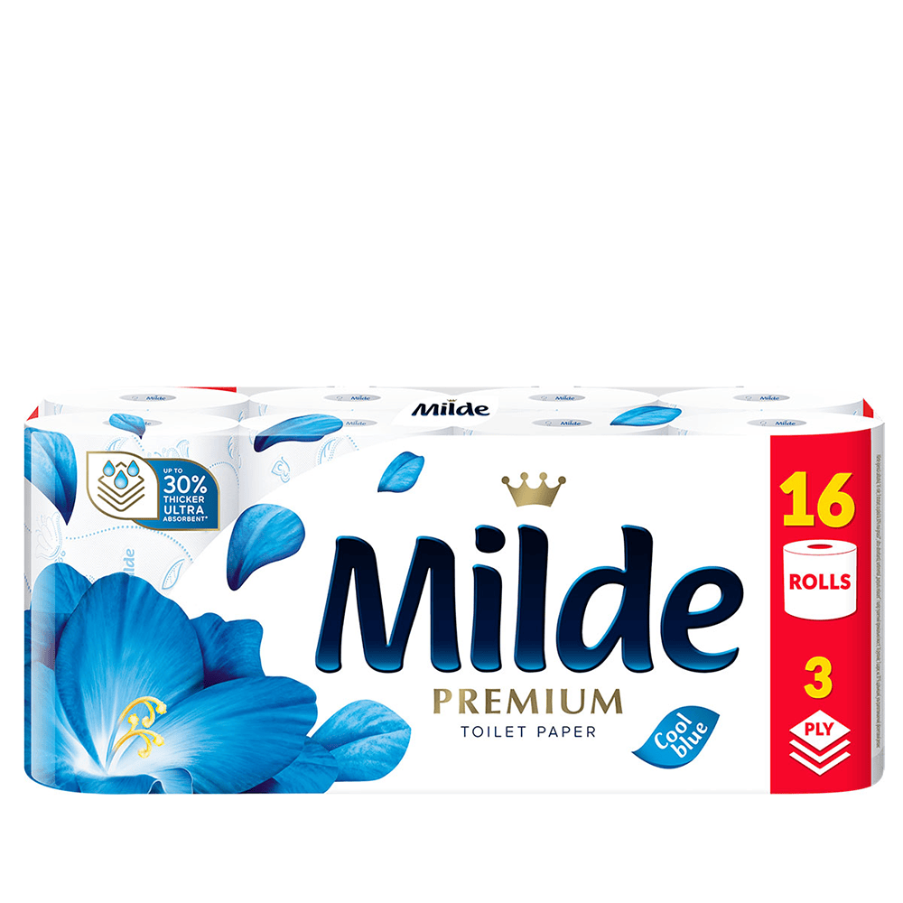 MILDE HARTIE IGIENICA 3STR 16ROLE COOL BLUE