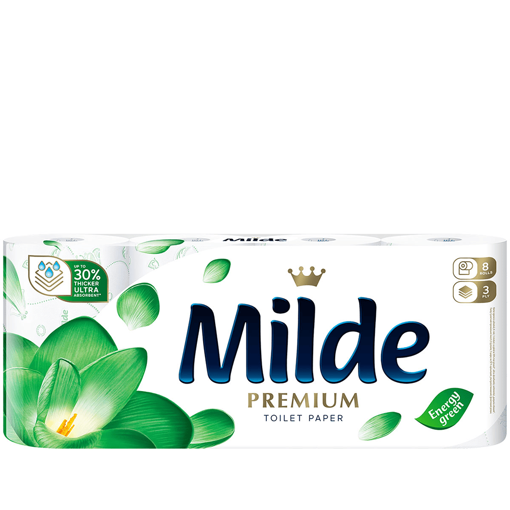 MILDE HARTIE IGIENICA 3STR 8ROLE ENERGY GREEN