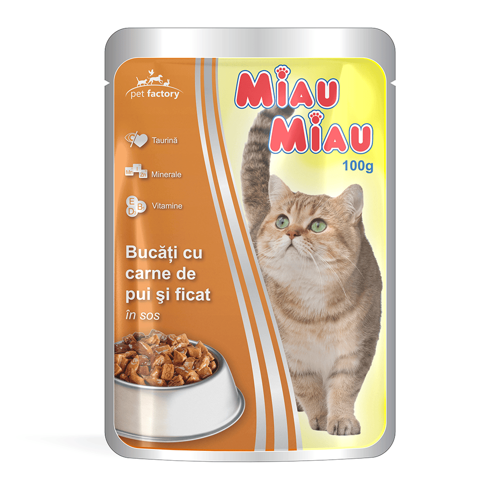 MIAU MIAU HRANA UMEDA PISICI 100G PUI&FICAT