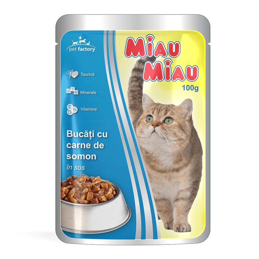 MIAU MIAU HRANA UMEDA PISICI 100G SOMON