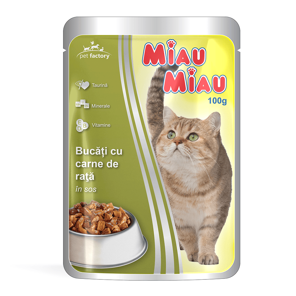 MIAU MIAU HRANA UMEDA PISICI 100G RATA