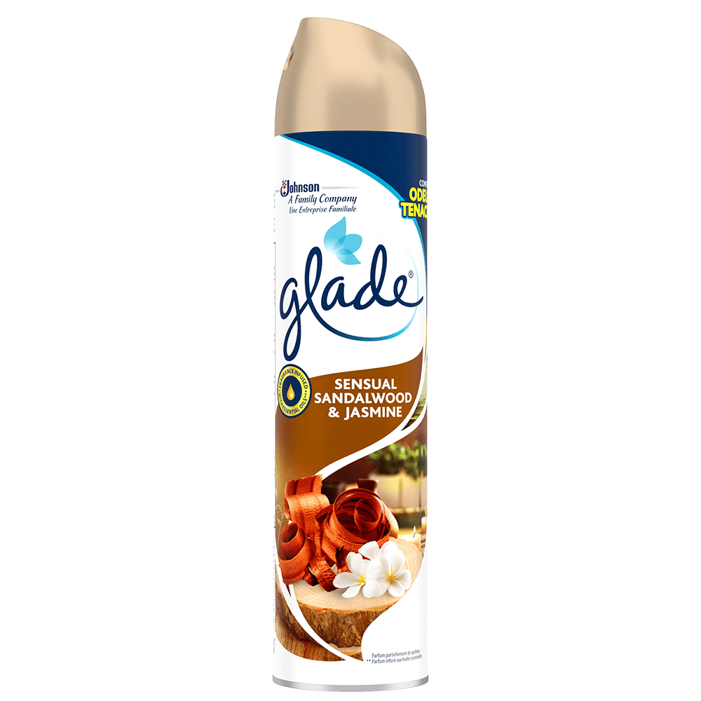 GLADE SPRAY ODORIZANT CAMERA 300ML SANDALWOOD&JASMINE