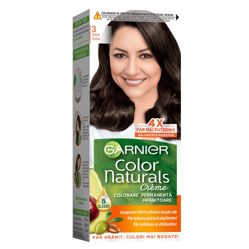 GARNIER NATURALS VOPSEA PAR 3 SATEN INCHIS