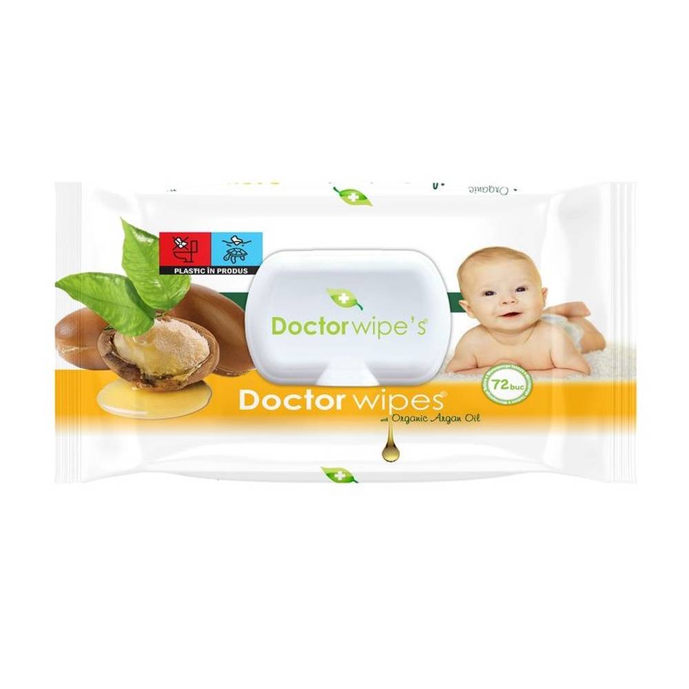 DR.WIPES SERVETELE UMEDE BABY CAPAC 72BUC ARGAN OIL