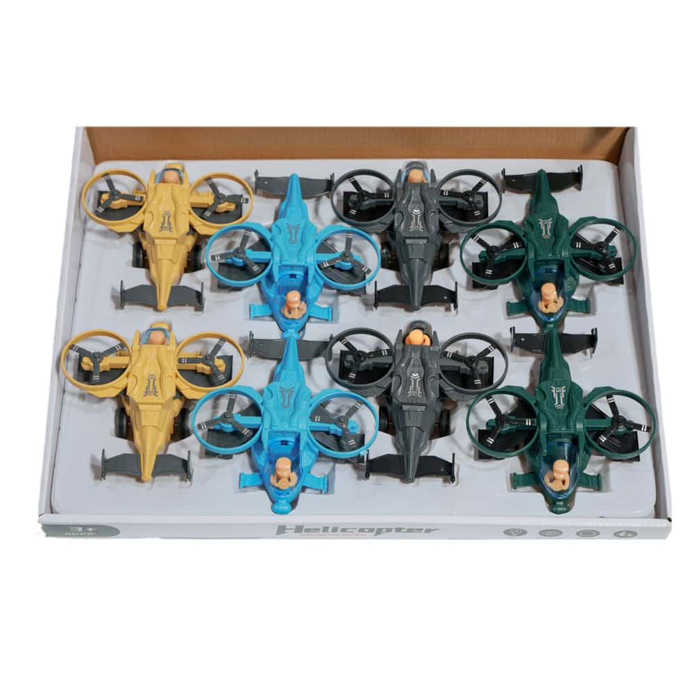 MINI HELICOPTER 8BUC COLOR MIX GO7-5