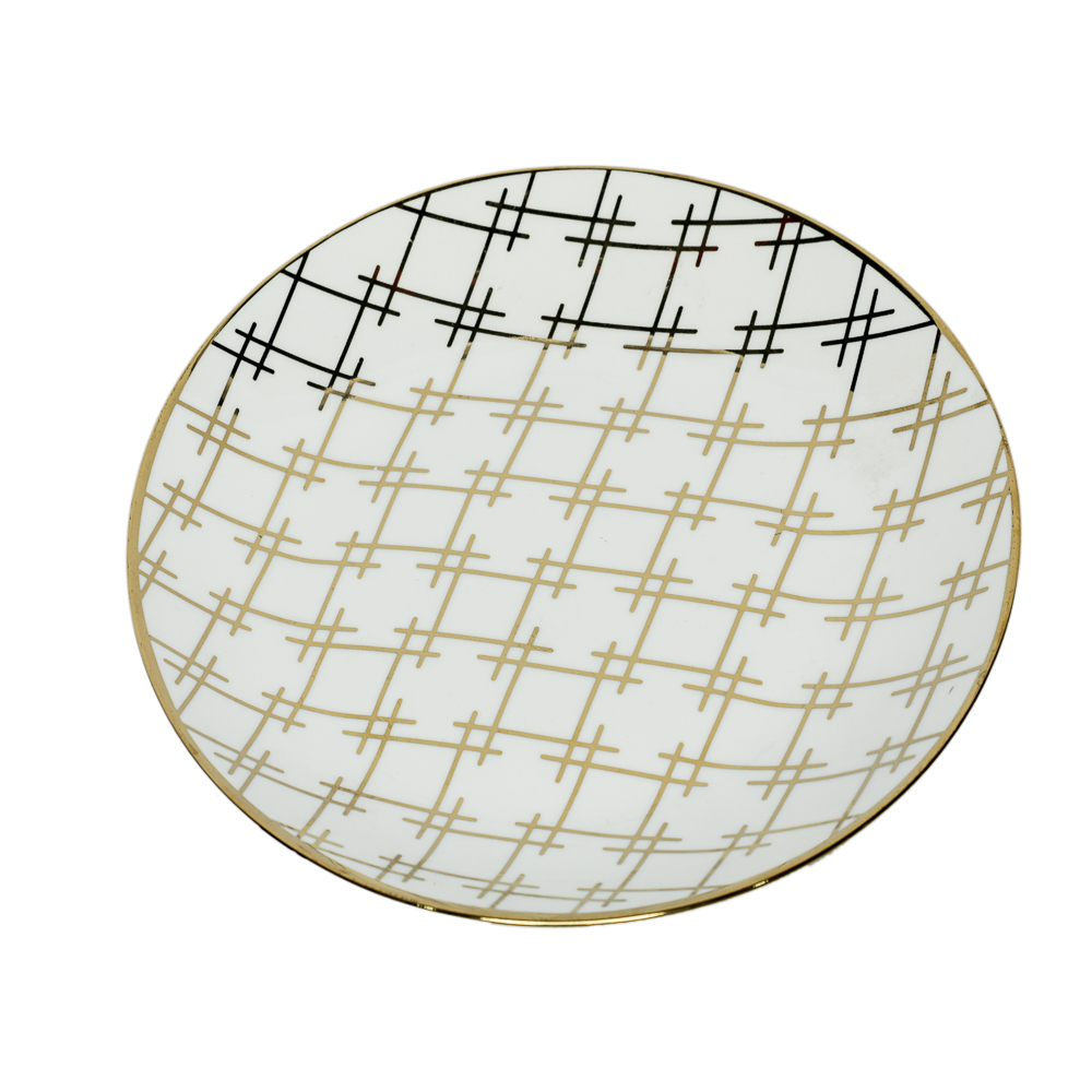 FARFURIE PLATA INTINSA PORTELAN MICA GOLD GE17-1