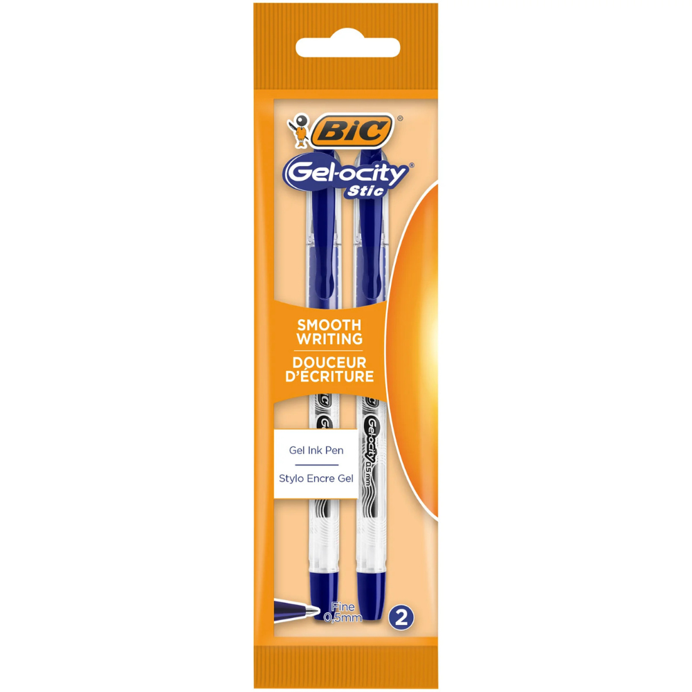 BIC GELOCITY PIX ROLLER GEL ALBASTRU 0.5MM 2BUC/SET