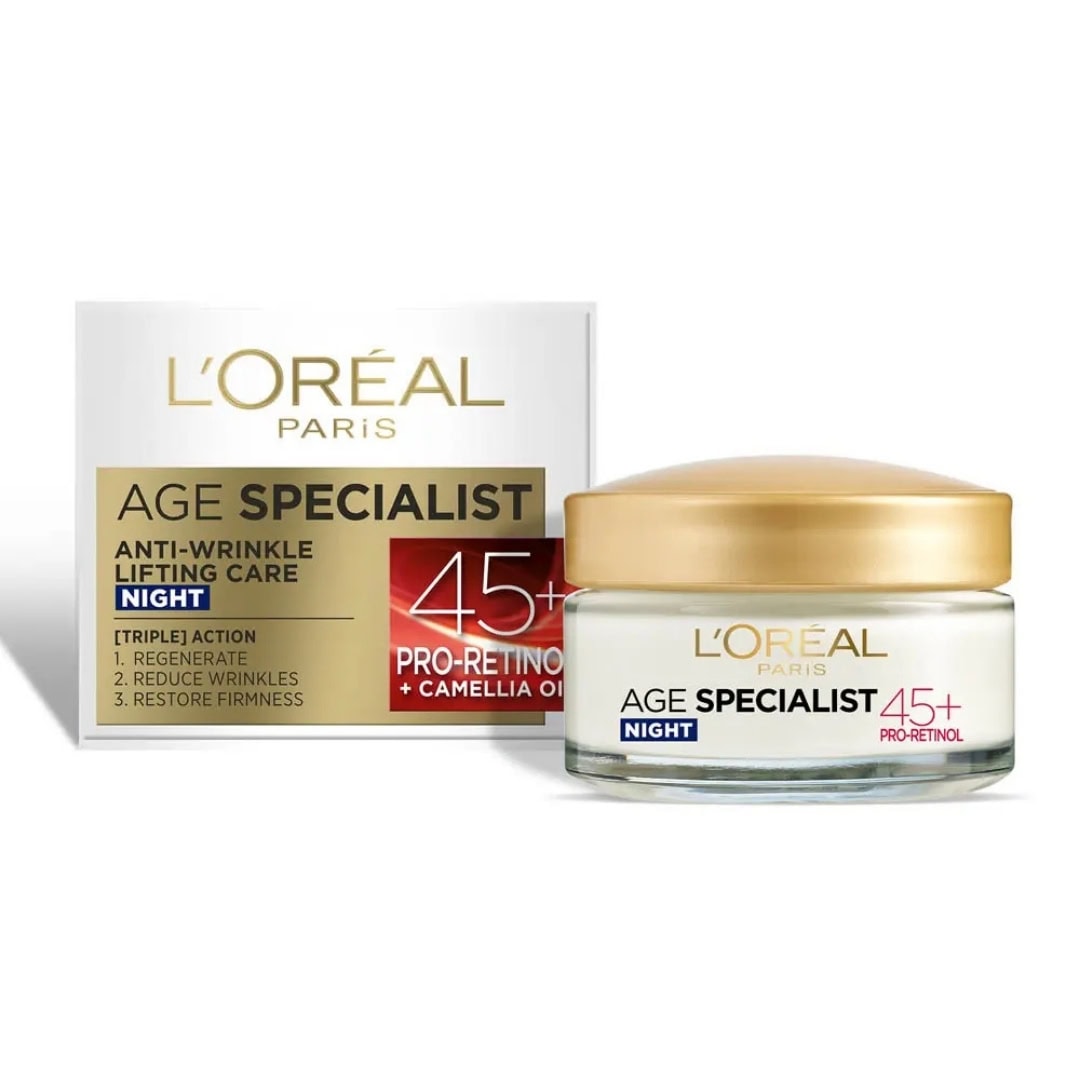 LOREAL AGE SPECIALIST CREMA TEN ANTIRID 50ML NOAPTE 45+PRO-RETINOL