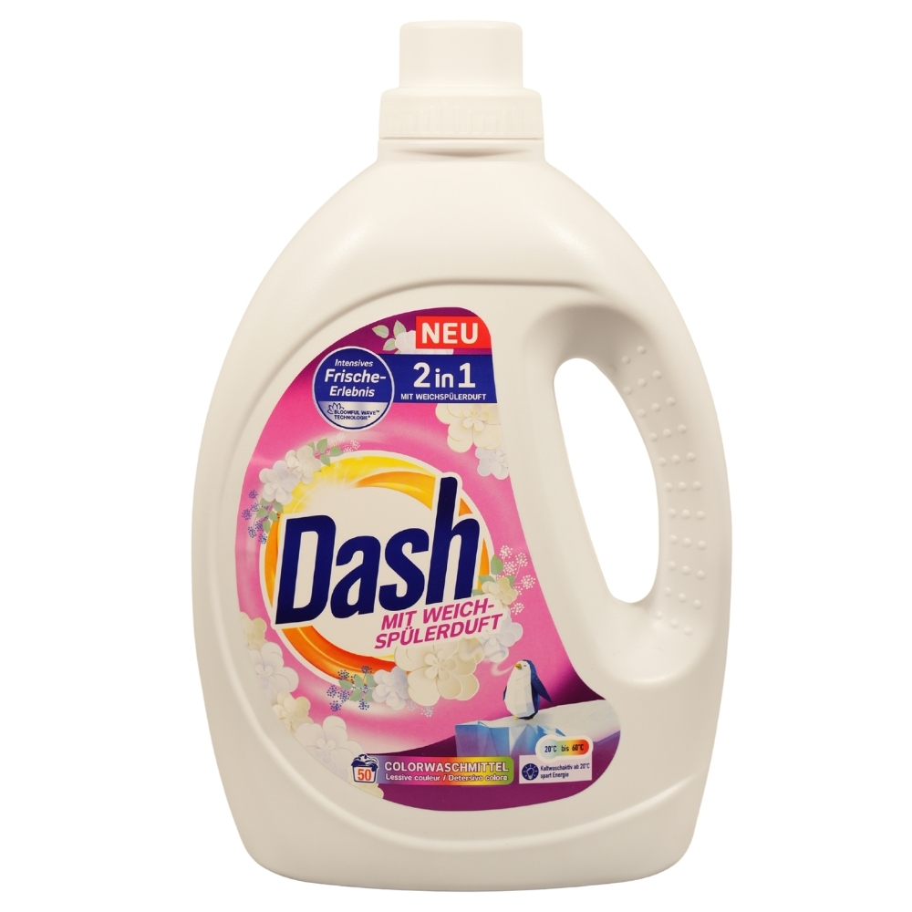 DASH DETERGENT LICHID 2IN1 COLOR 2.25L 50SP