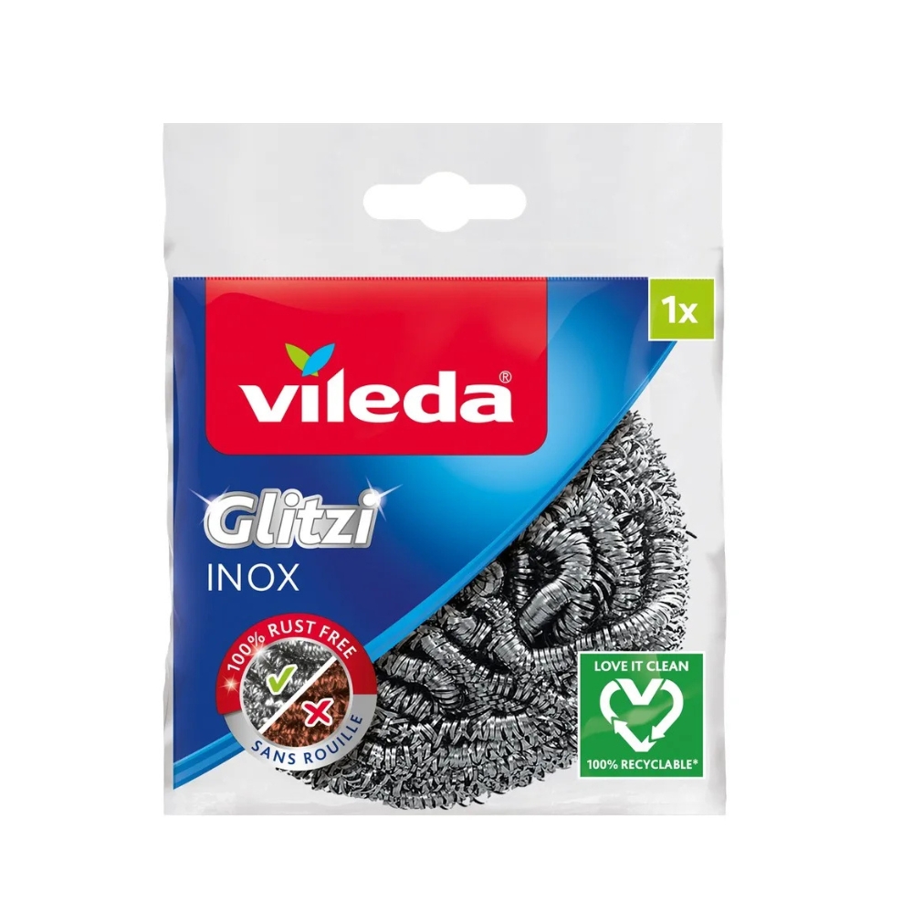 VILEDA BURETE GLITZI SPIRALA INOX 1BUC