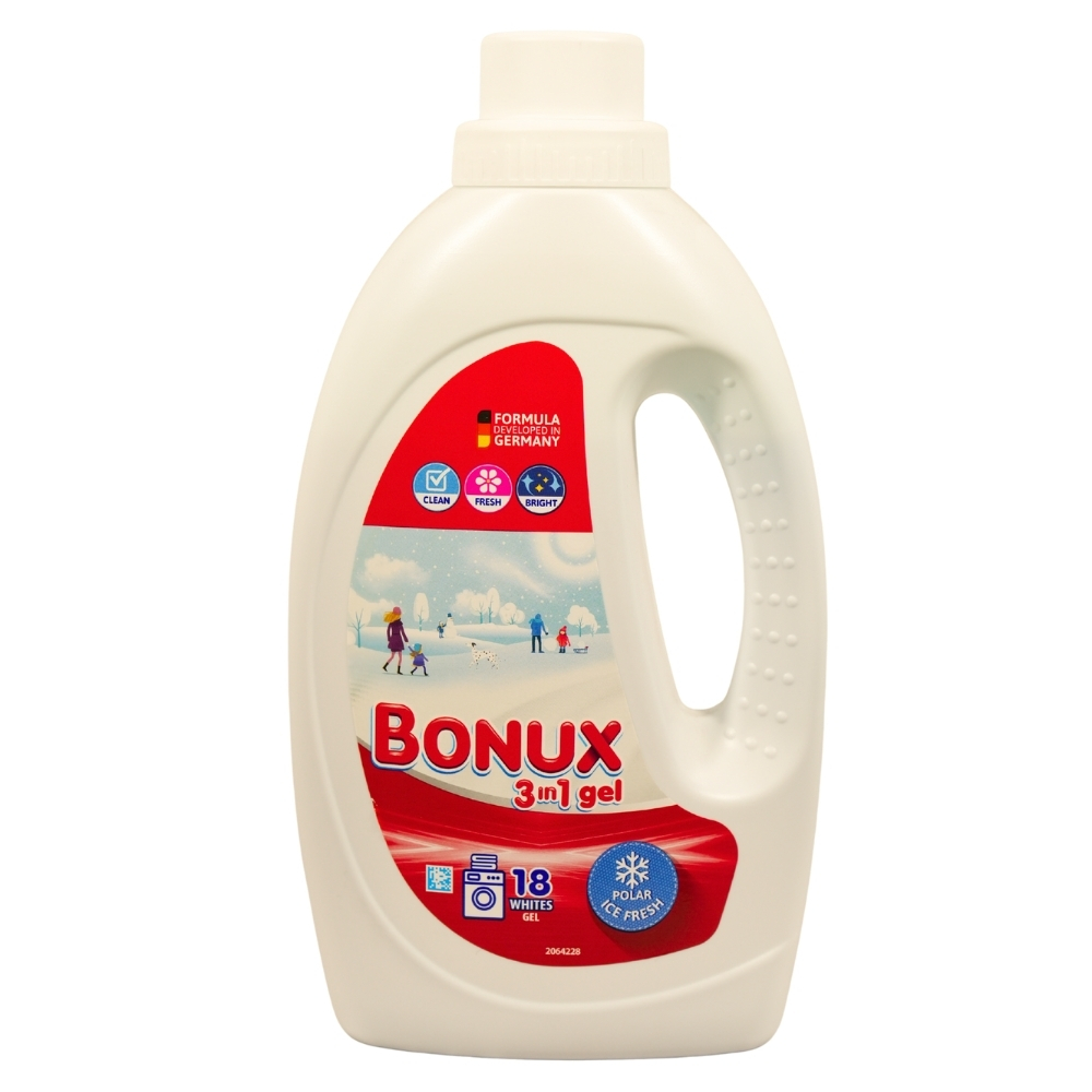 BONUX DETERGENT LICHID GEL 900ML POLAR ICE FRESH 18SP