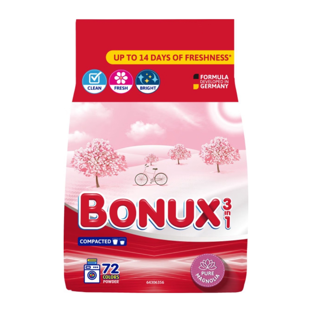 BONUX DETERGENT PUDRA AUTOMAT 4.68KG PURE MAGNOLIA 72SP