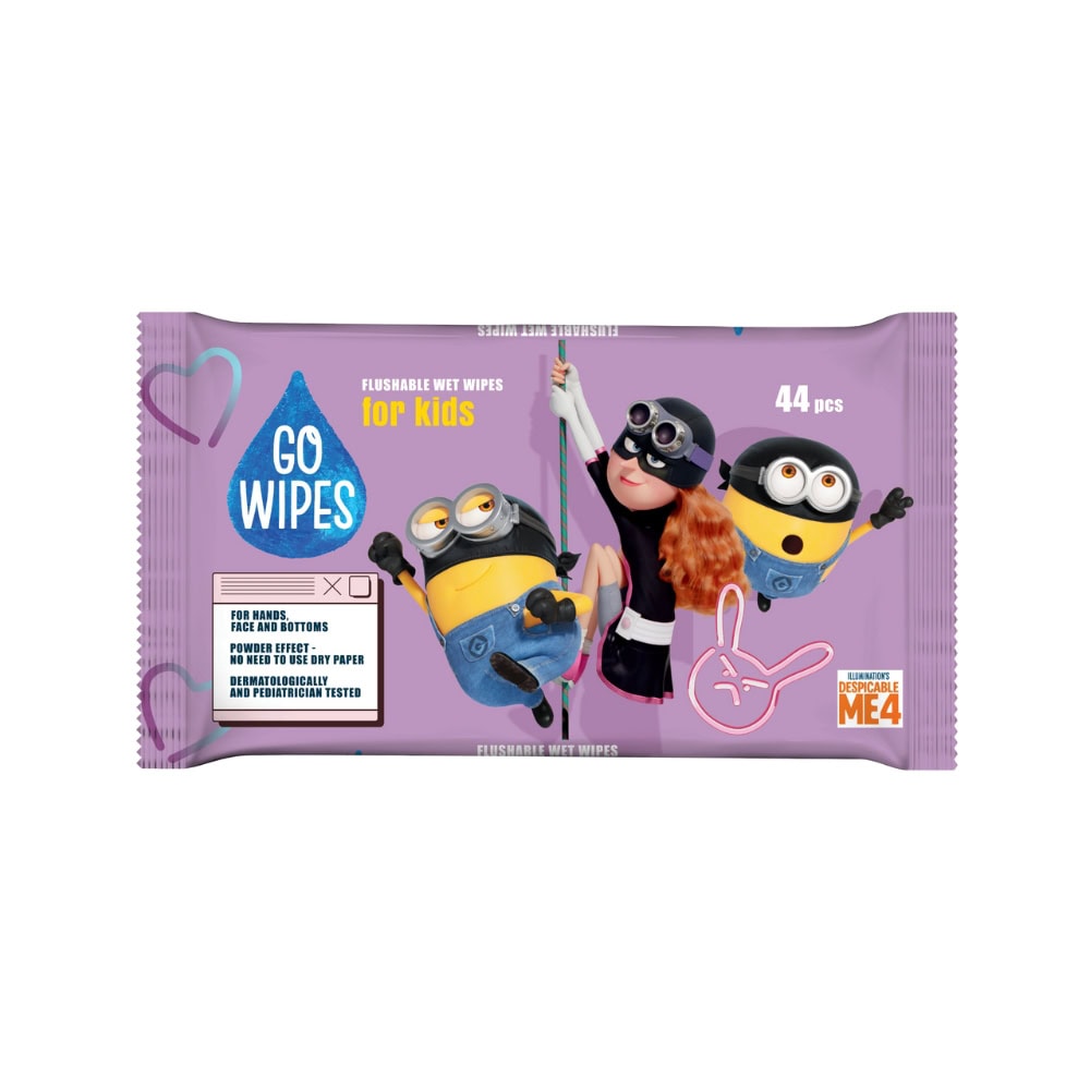 GO WIPES HARTIE IGIENICA UMEDA 44BUC MINIONS