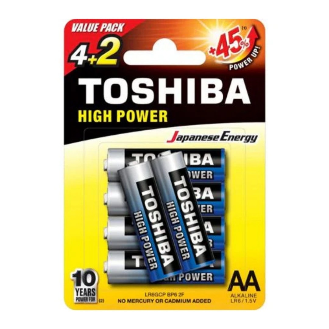 TOSHIBA BATERII R6 ALKALINE 6BUC/SET