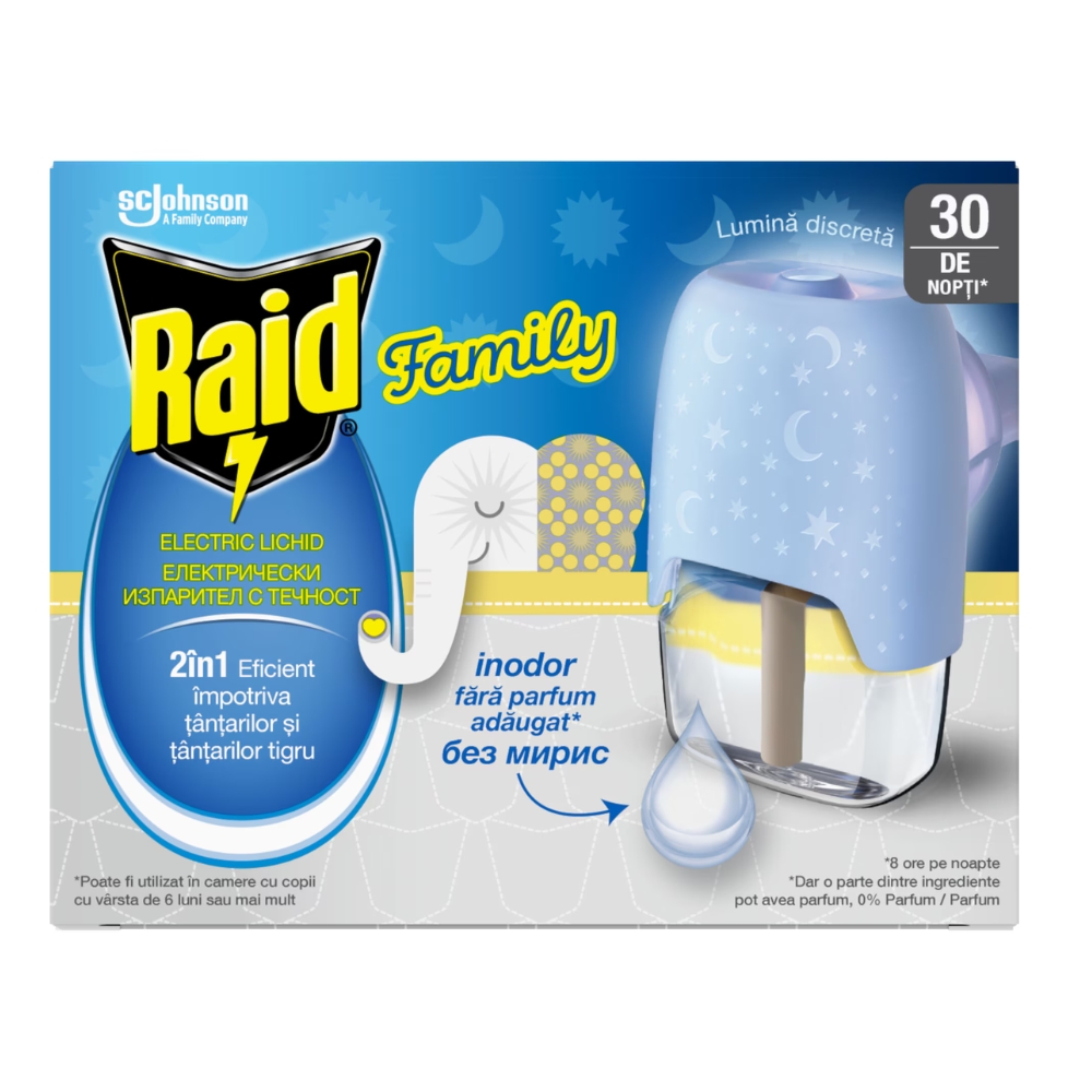 RAID FAMILY APARAT ELECTRIC ANTITANTARI+REZERVA 21ML FARA MIROS