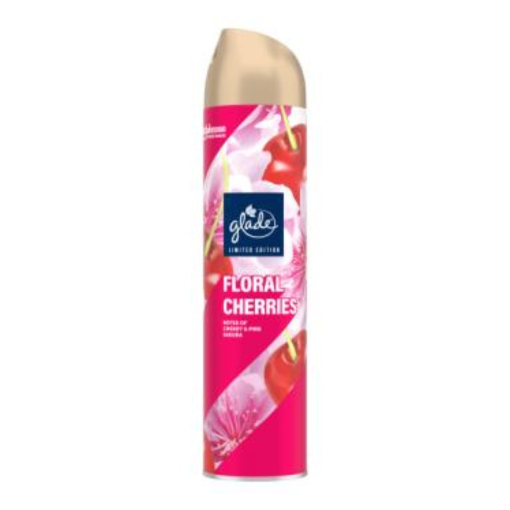 GLADE SPRAY ODORIZANT CAMERA 300ML FLORAL CHERRIES