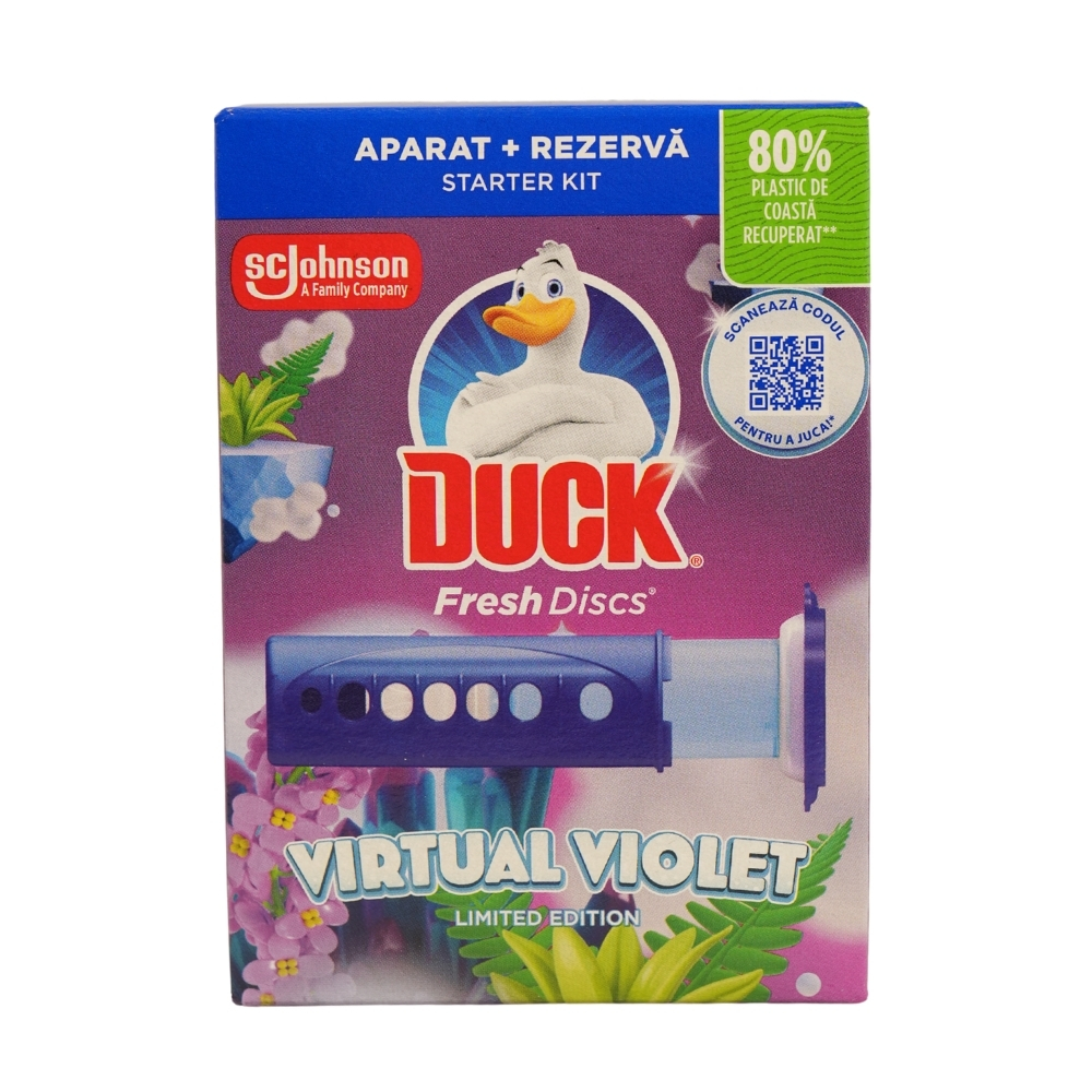 DUCK DISCS ODORIZANT WC GEL 36ML VIRTUAL VIOLET