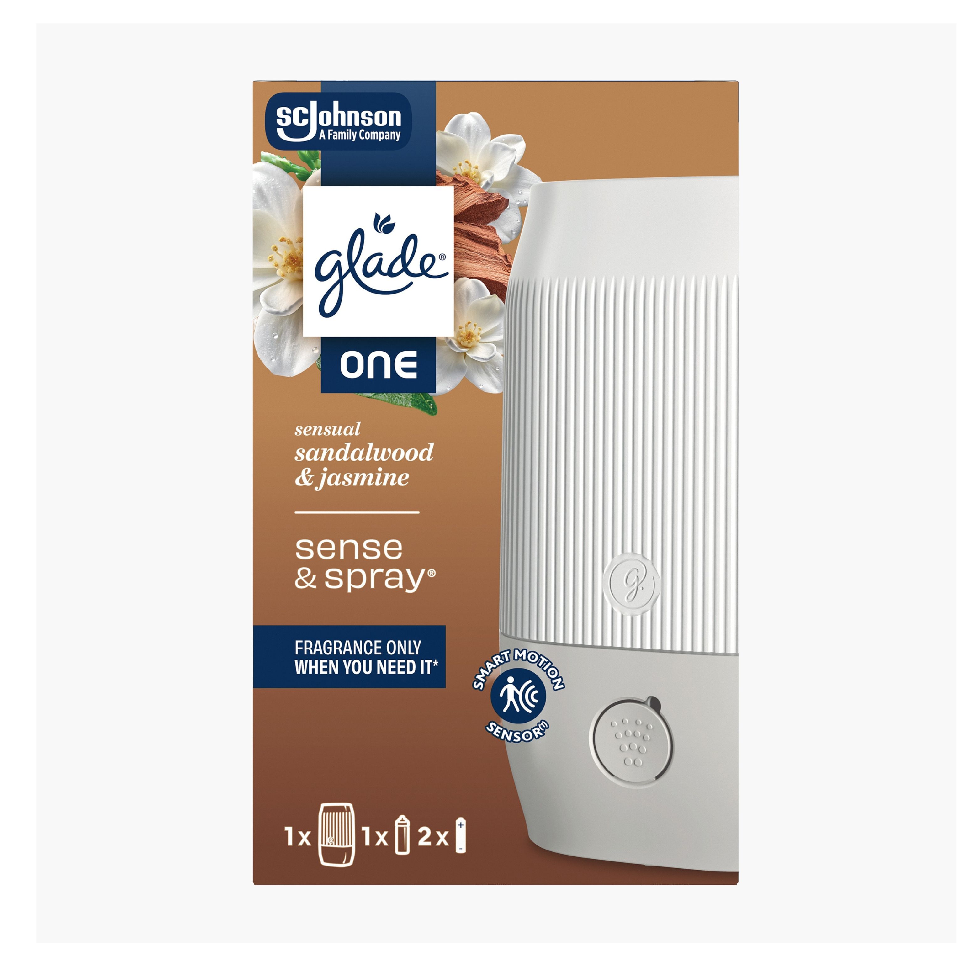 GLADE ONE SENSE&SPRAY ODORIZANT ELECTRIC+REZERVA 10ML SANDALWOOD&JASMINE