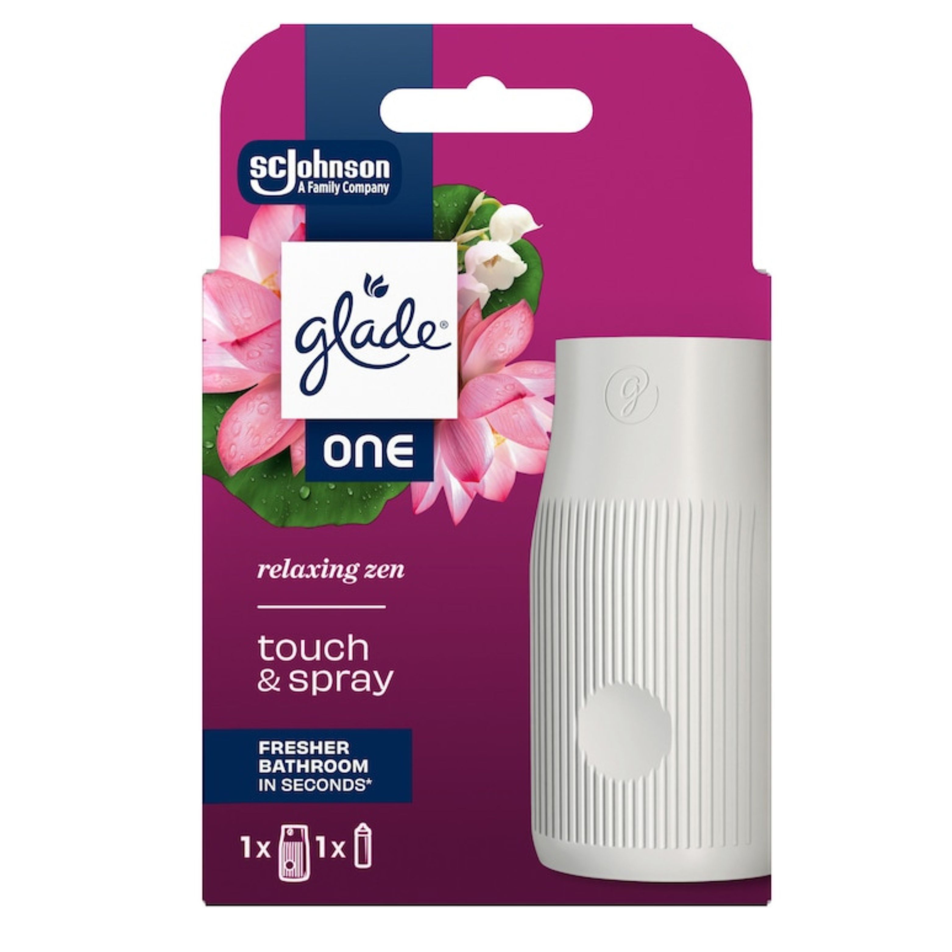 GLADE ONE TOUCH&SPRAY ODORIZANT+REZERVA 10ML RELAXING ZEN