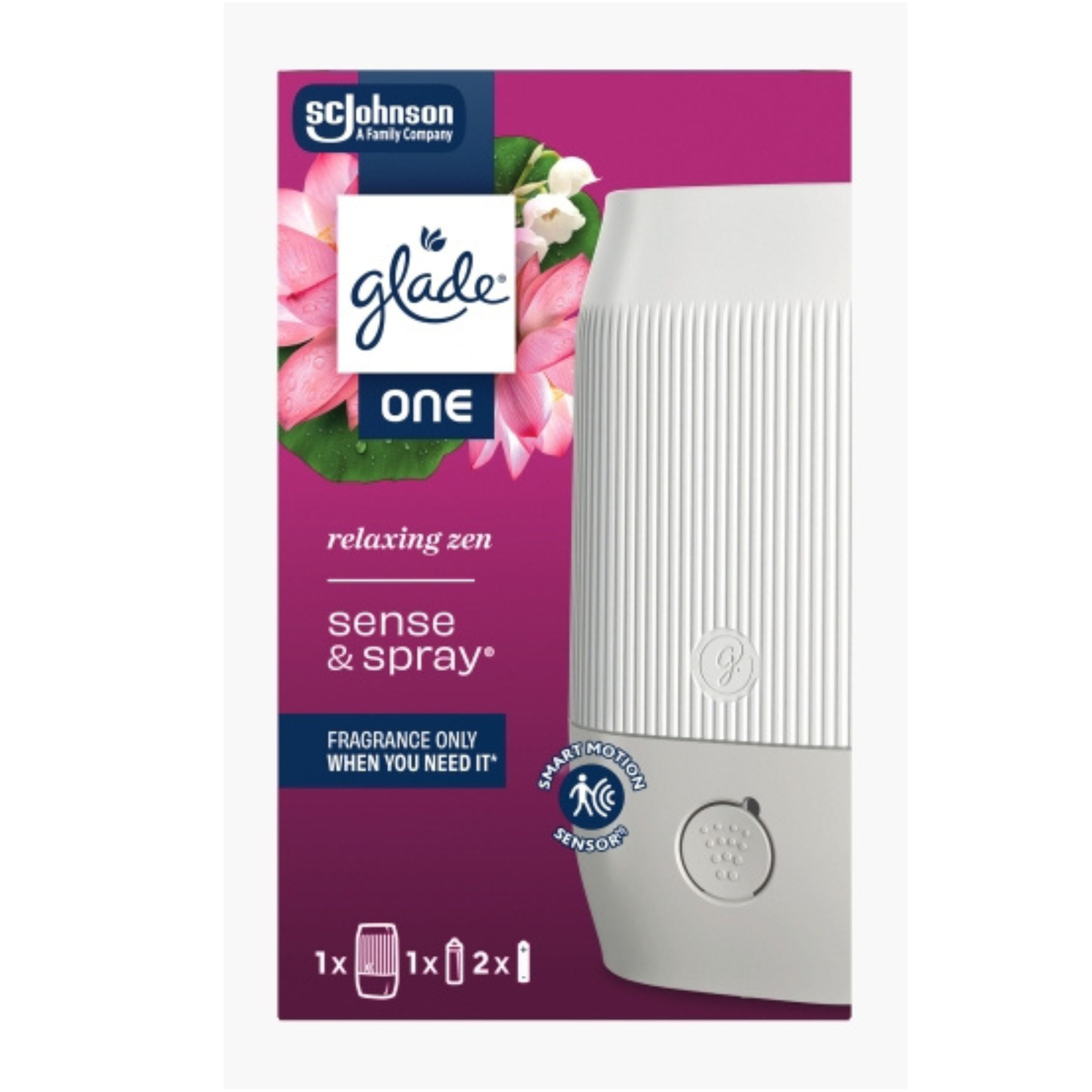 GLADE ONE SENSE&SPRAY ODORIZANT ELECTRIC+REZERVA 10ML RELAXING ZEN