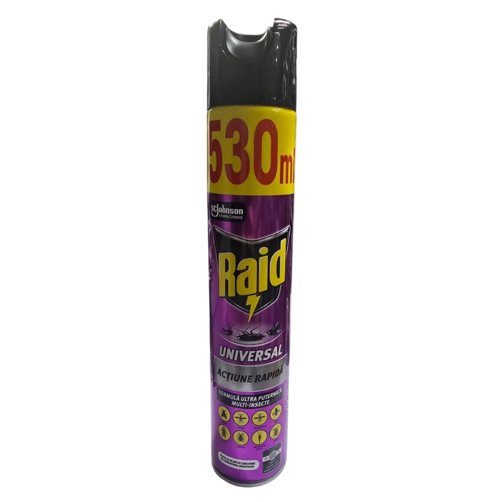 RAID INSECTICID SPRAY 530ML UNIVERSAL MULTI-INSECTE