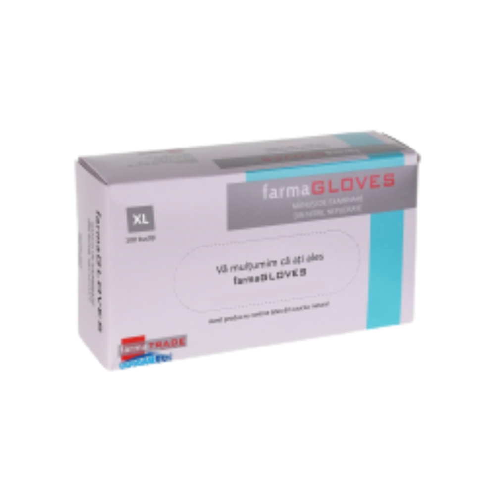 FARMA GLOVES MANUSI NITRIL ALBASTRE 100BUC XL