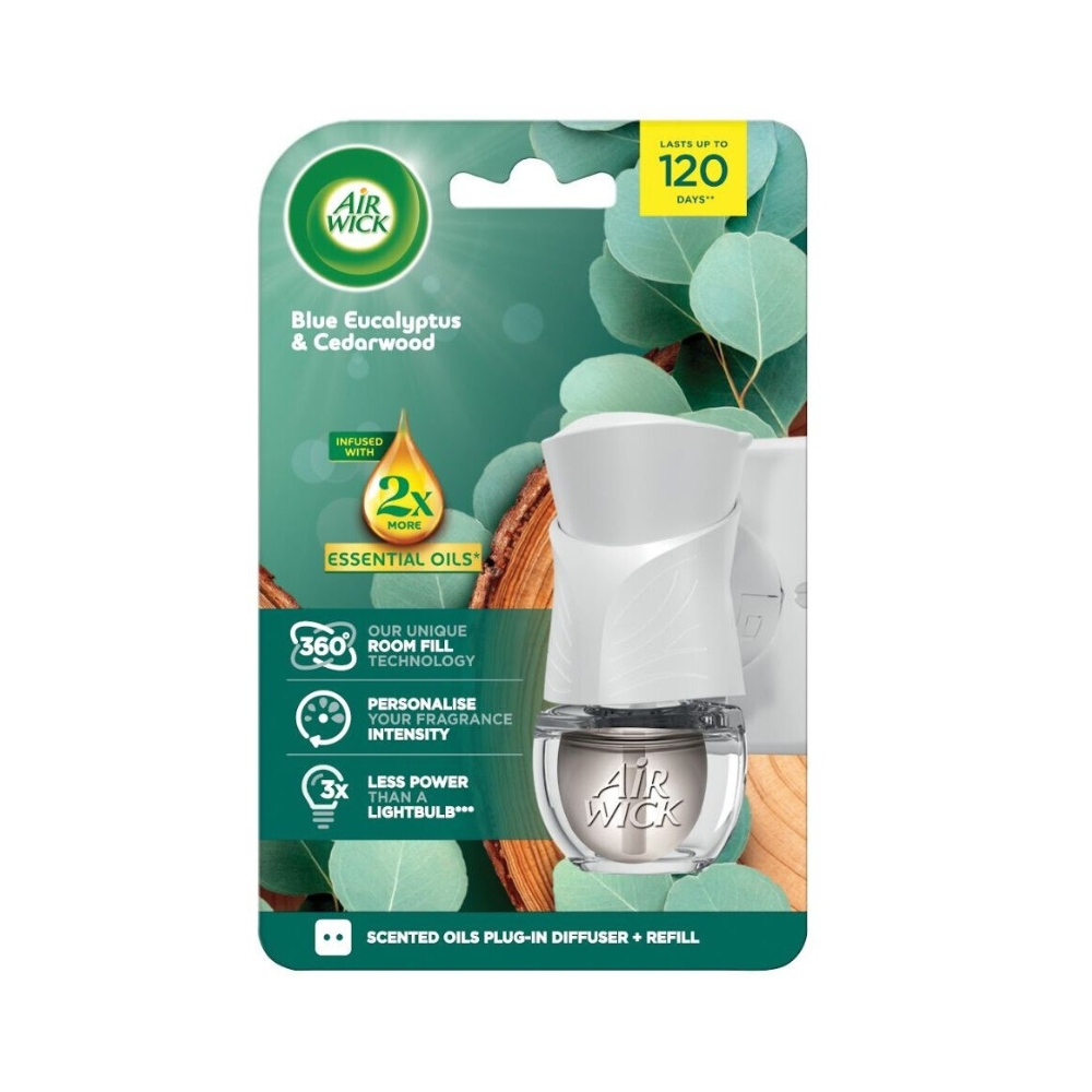 AIRWICK ODORIZANT ELECTRIC+REZERVA 19ML BLUE EUCALYPTUS&CEDARWOOD
