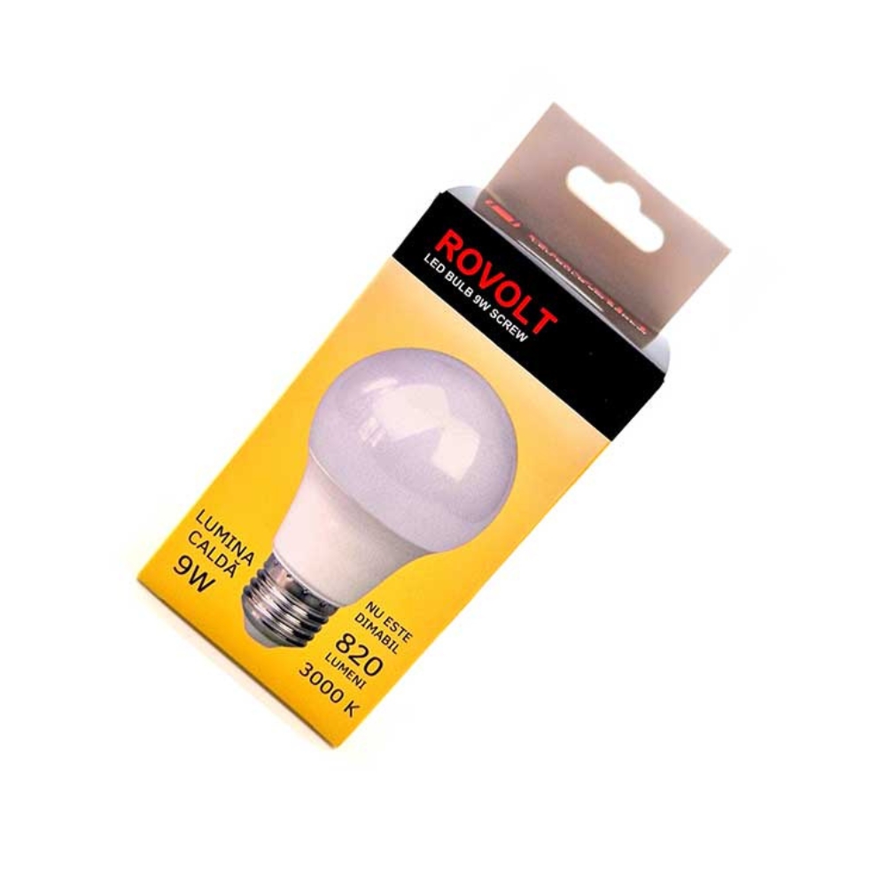 ROVOLT BEC LED 9W E27 LUMINA CALDA