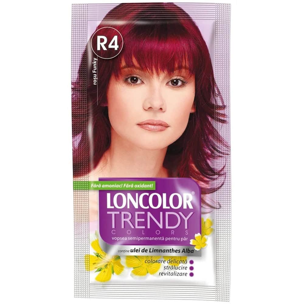 LONCOLOR TRENDY VOPSEA PAR SEMI 2X25ML R4 ROSU FUNKY