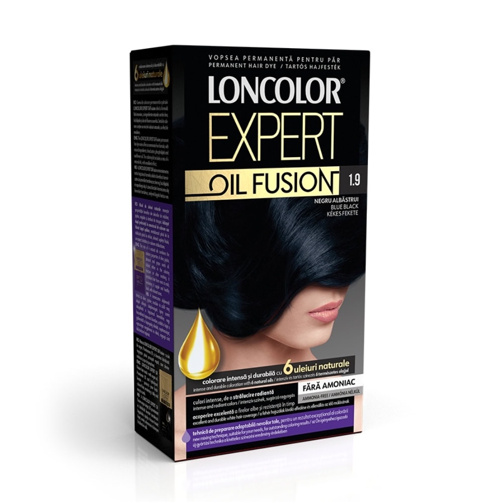 LONCOLOR EXPERT OIL FUSION VOPSEA APR 1.9 NEGRU ALBASTRUI