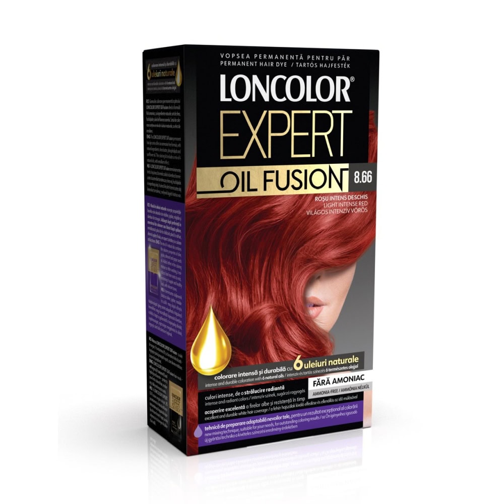LONCOLOR EXPERT OIL FUSION VOPSEA PAR 8.66 ROSU INTENS DESCHIS