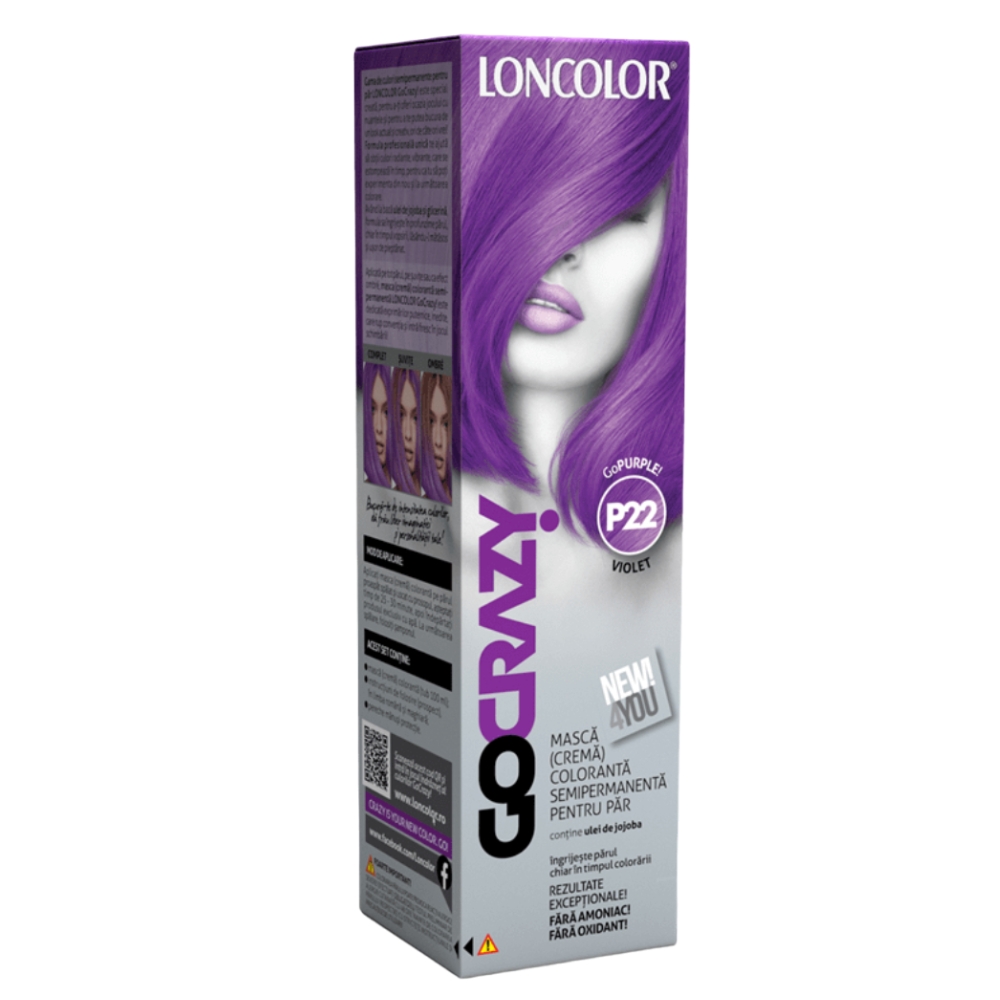 LONCOLOR GO CRAZY MASCA COLORANTA 100ML P22 VIOLET