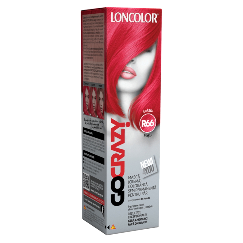 LONCOLOR GO CRAZY MASCA COLORANTA 100ML R66 ROSU