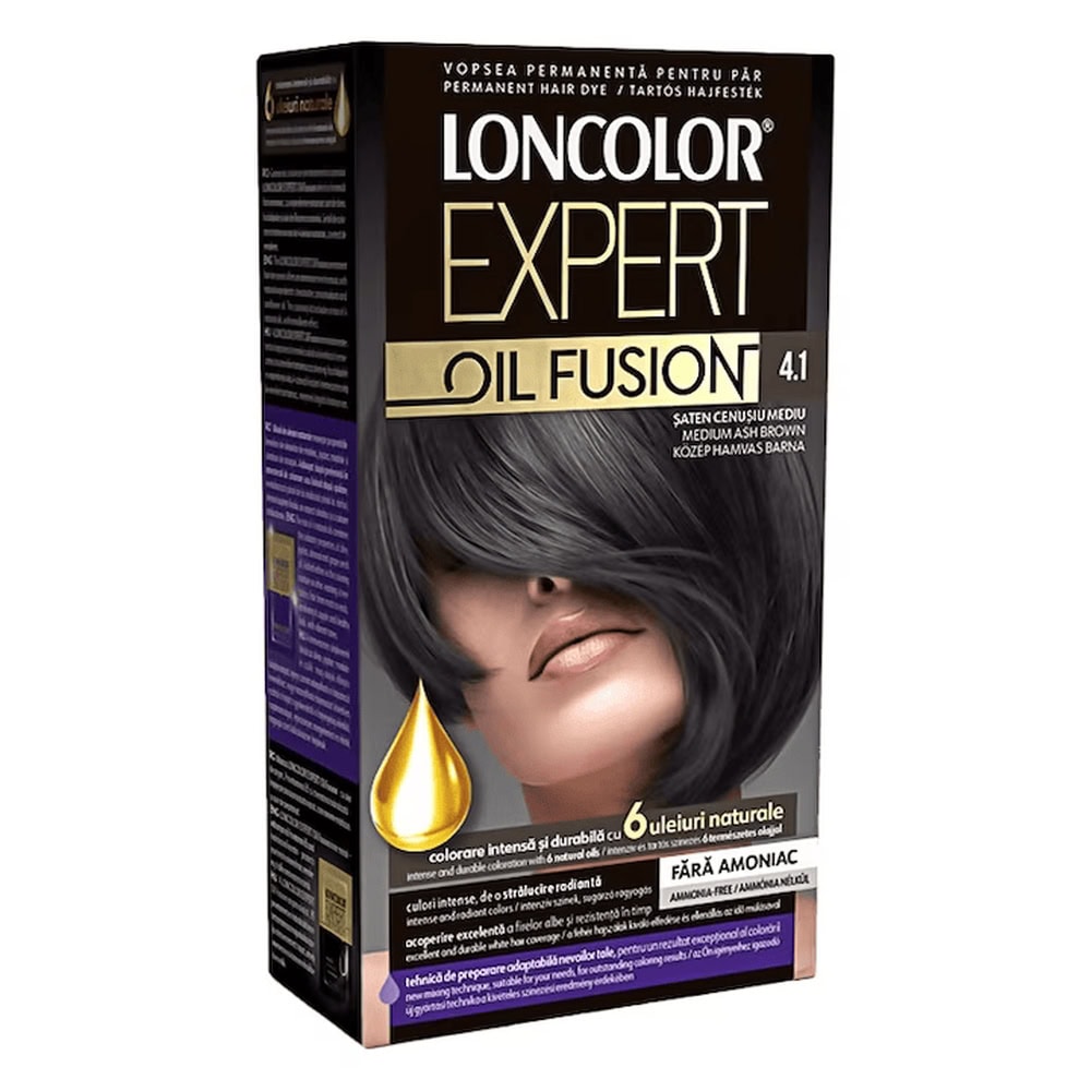 LONCOLOR EXPERT OIL FUSION VOPSEA PAR 4.1 SATEN CENUSIU MEDIU