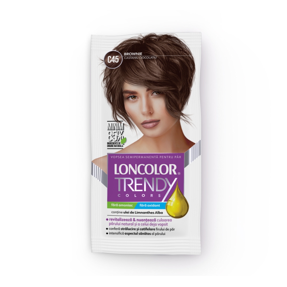 LONCOLOR TRENDY VOPSEA PAR SEMI 2X25ML C45 CASTANIU CIOCOLATIU