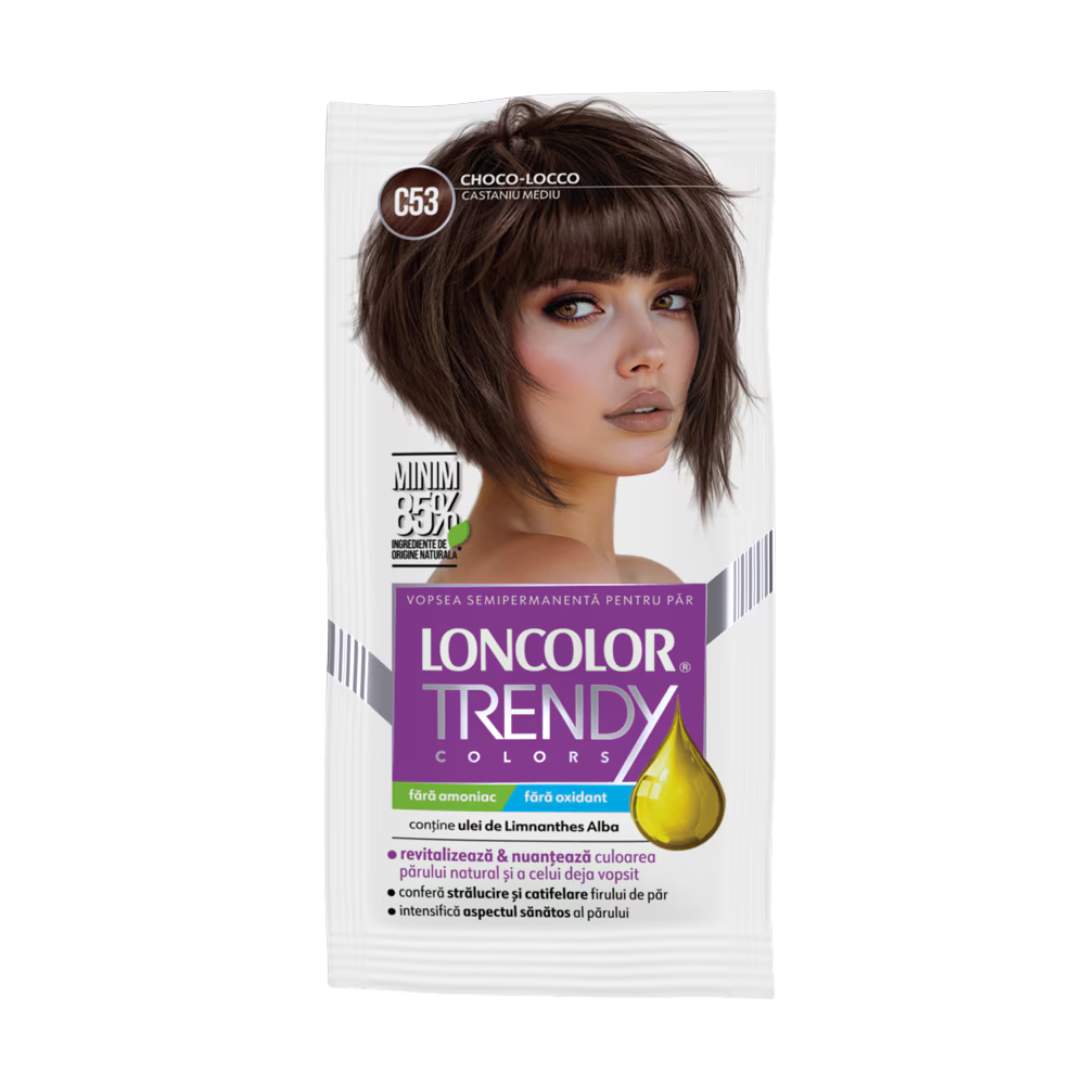 LONCOLOR TRENDY VOPSEA PAR SEMI 2X25ML C53 CASTANIU MEDIU