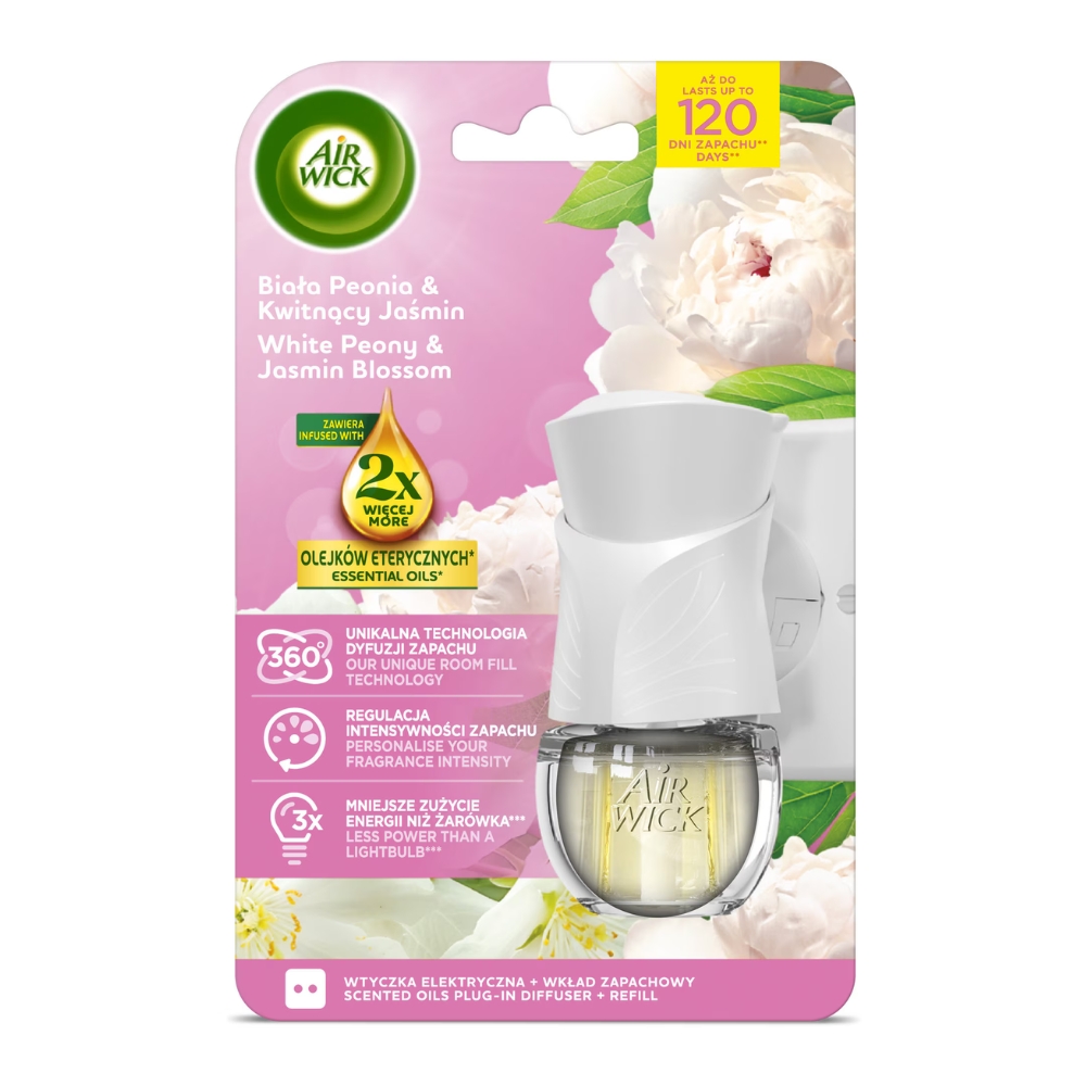 AIRWICK ODORIZANT ELECTRIC+REZERVA 19ML BUJOR ALB&FLORI DE IASOMIE