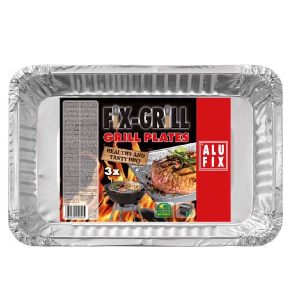 ALUFIX PLATOU ALUMINIU GRILL 3BUC/SET