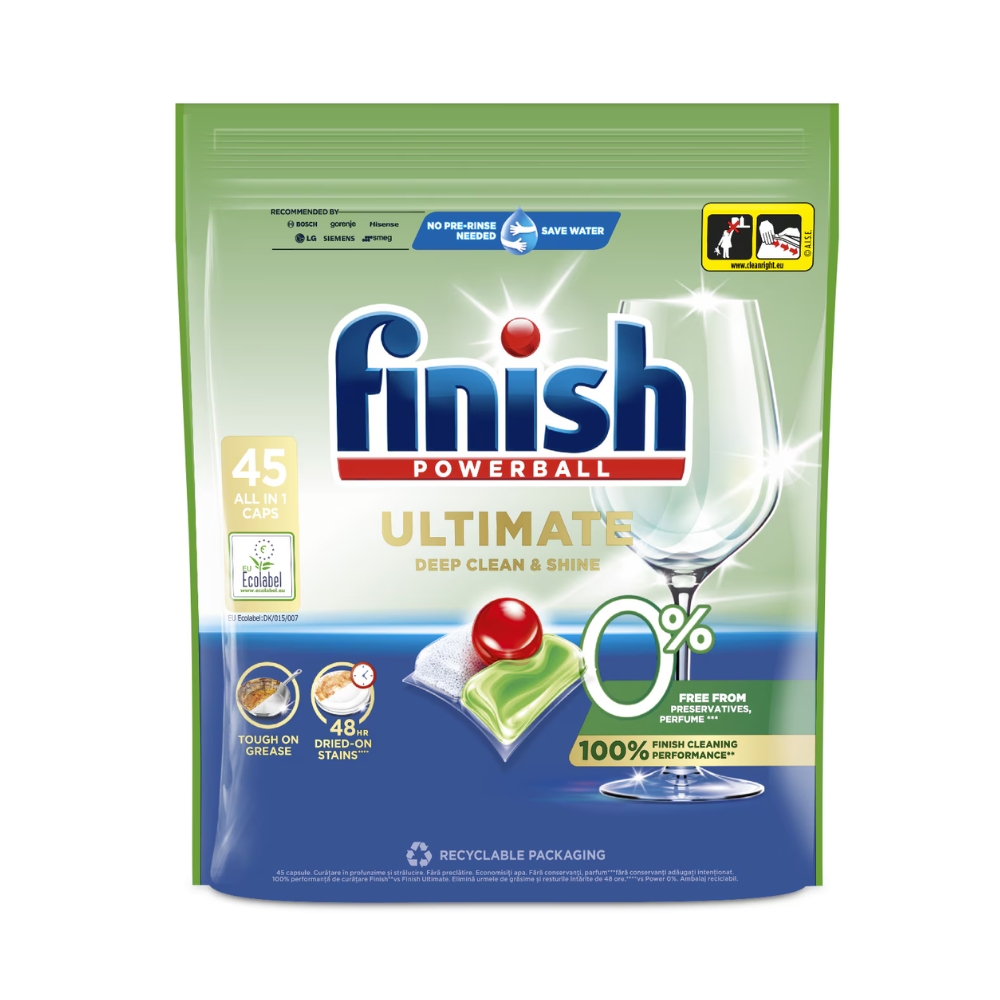 FINISH TABLETE ULTIMATE PLUS DEEP CLEAN&SHINE 45BUC