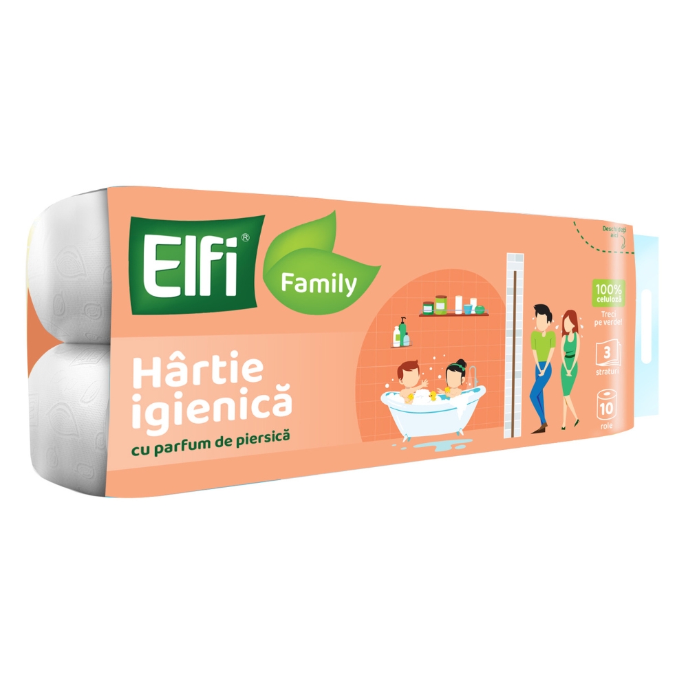 ELFI FAMILY HARTIE IGIENICA 3STR 10ROLE PIERSICA