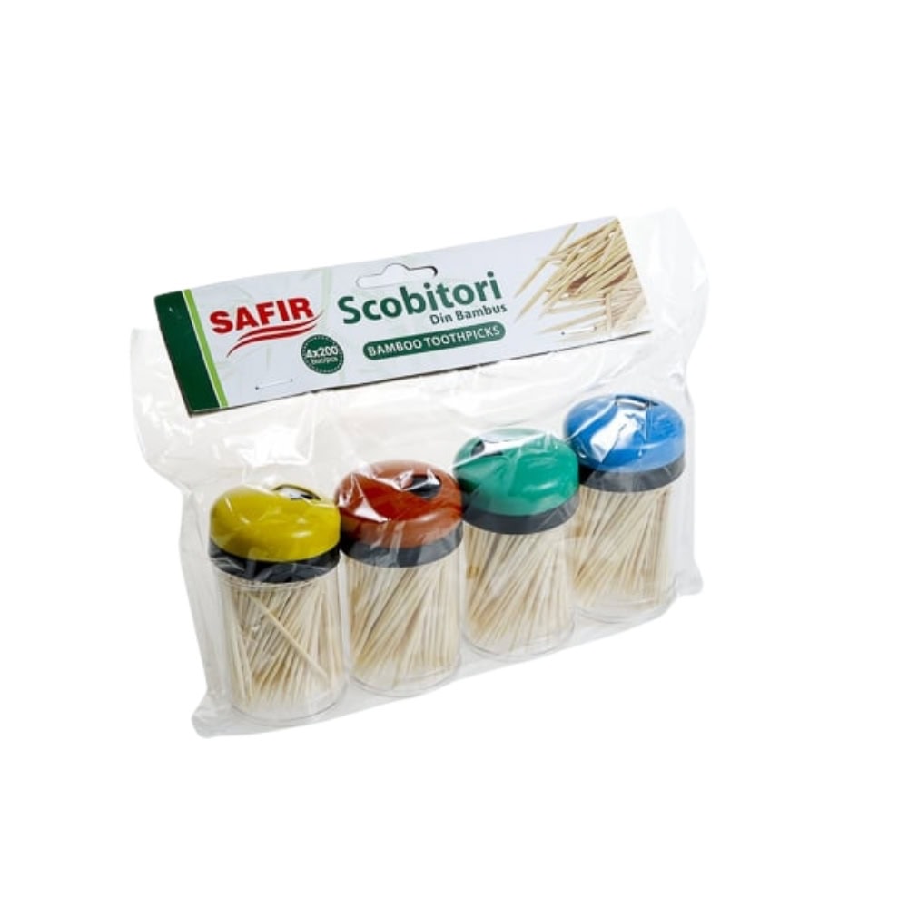 SAFIR SCOBITORI BAMBUS 4X200BUC/SET
