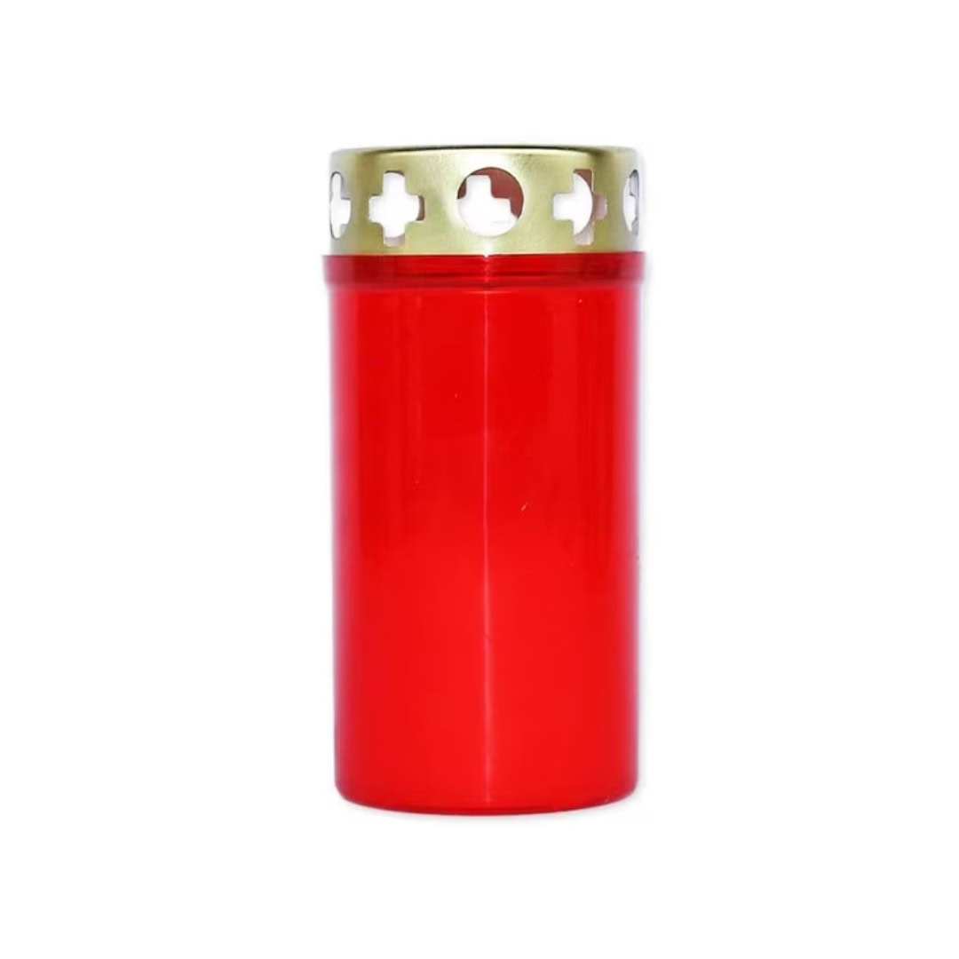 CANDELARIA CANDELA PLASTIC CU CAPAC V1-130 ROSU 20H