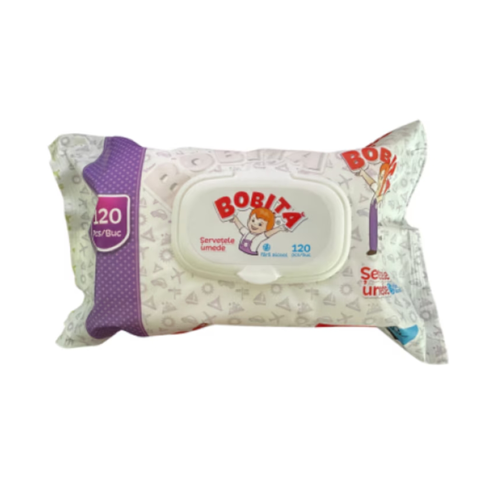 BOBITA SERVETELE UMEDE CAPAC 120BUC