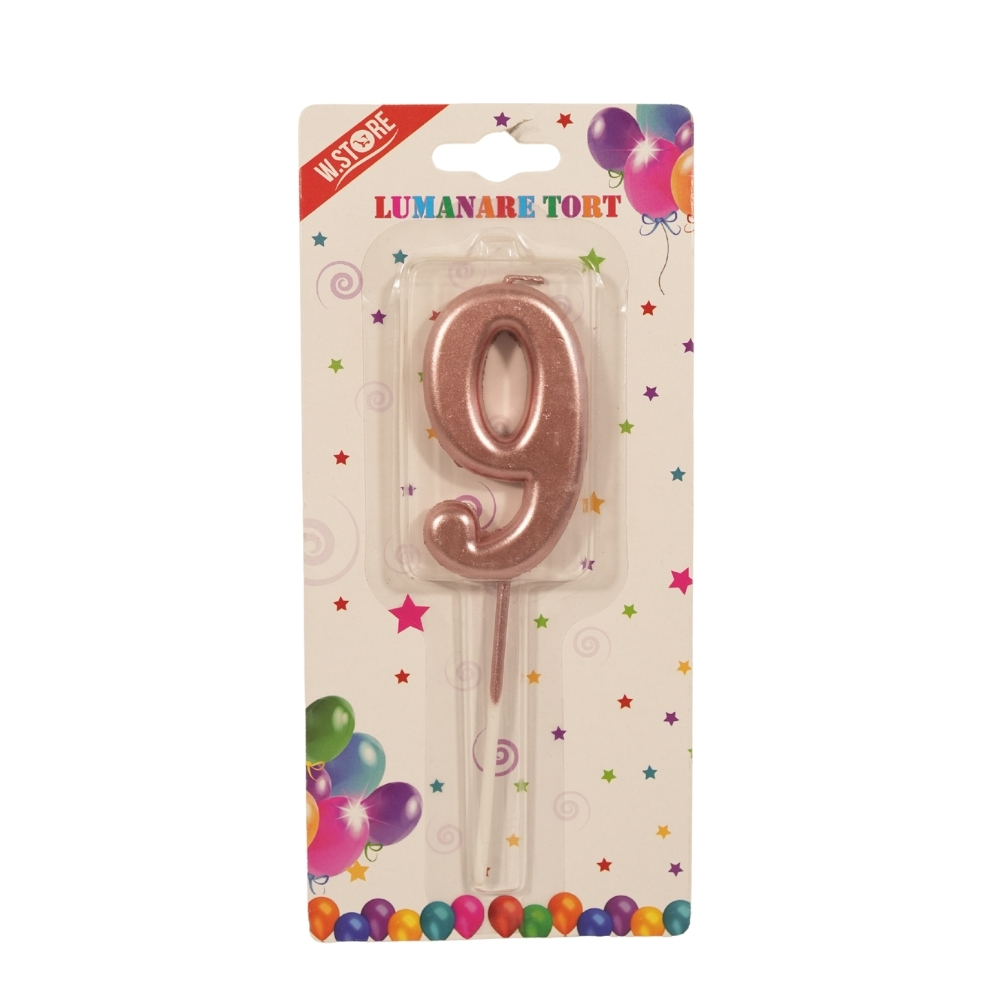 LUMANARE TORT CIFRA MIX METALIC 7.1CM M155