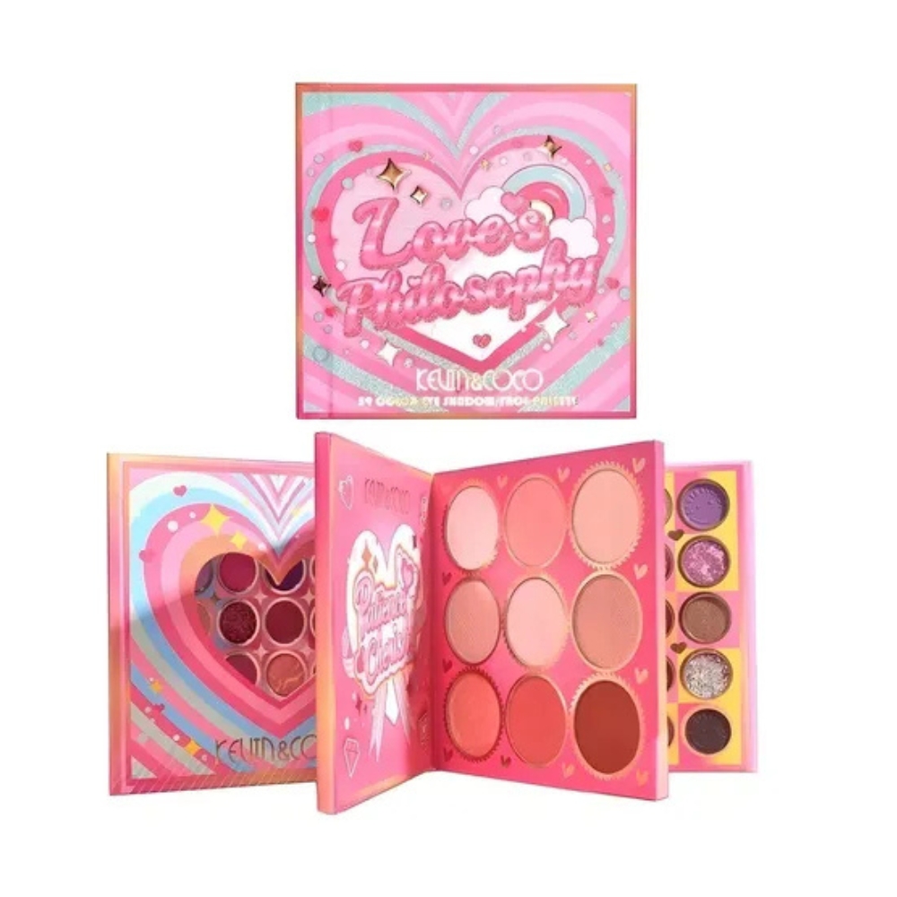 KEVIN&COCO PALETA MACHIAJ 59 CULORI FARA SULFAT LOVE PHILOSOPHY