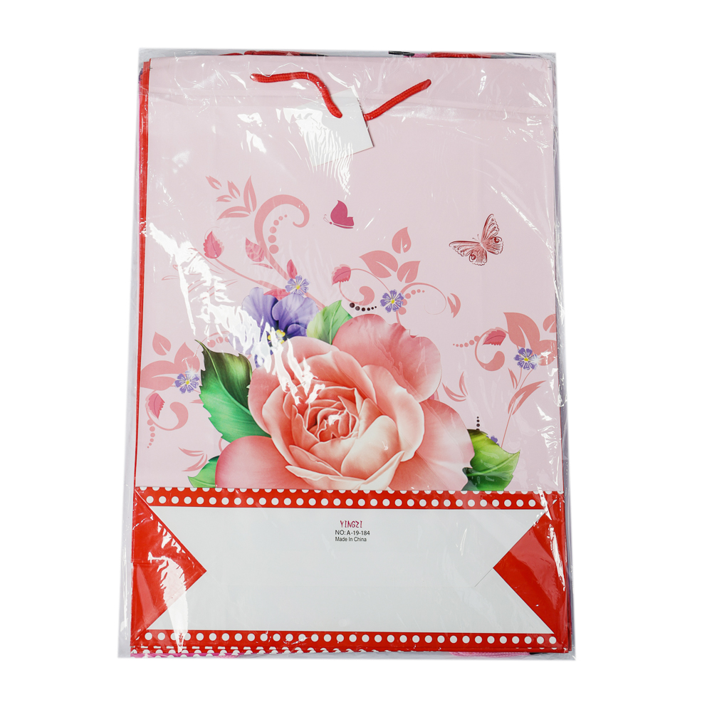 PUNGA CADOU 30X41X11CM TRANDAFIR 12BUC G50-4