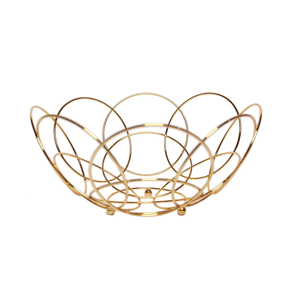 COS DECORATIV CERCURI GOLD SERVIRE 26CM G47-7