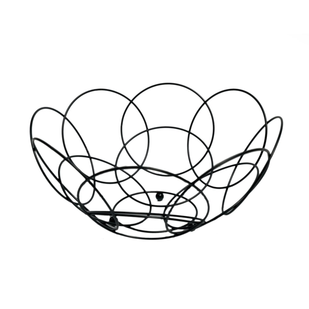 COS DECORATIV CERCURI NEGRU SERVIRE 26CM G47-6