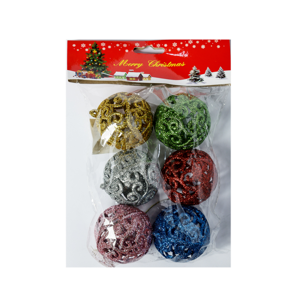 GLOBULETE CRACIUN 6BUC COLOR MIX GC5-64