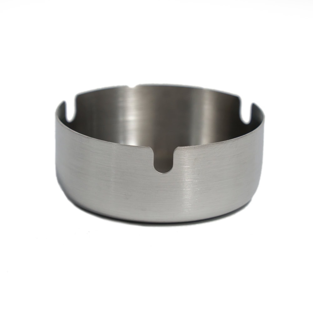 SCRUMIERA ROTUNDA INOX SILVER 8X3CM G13-30